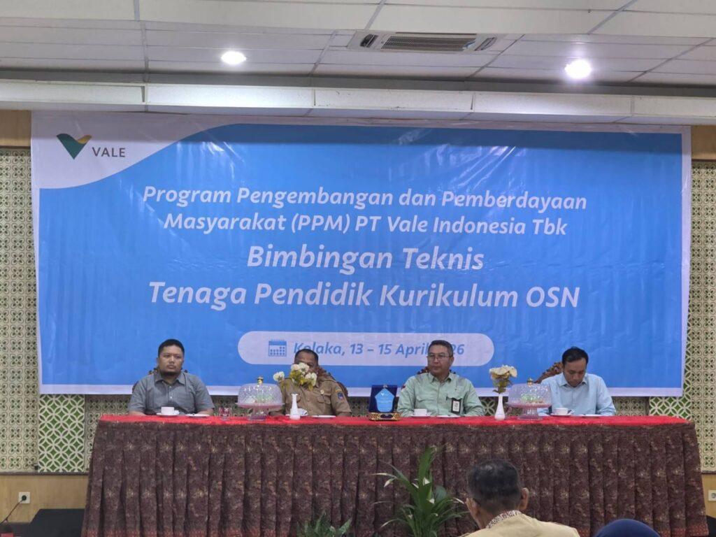 Bimtek Kurikulum OSN PT Vale IGP Pomalaa. Foto: Istimewa.
