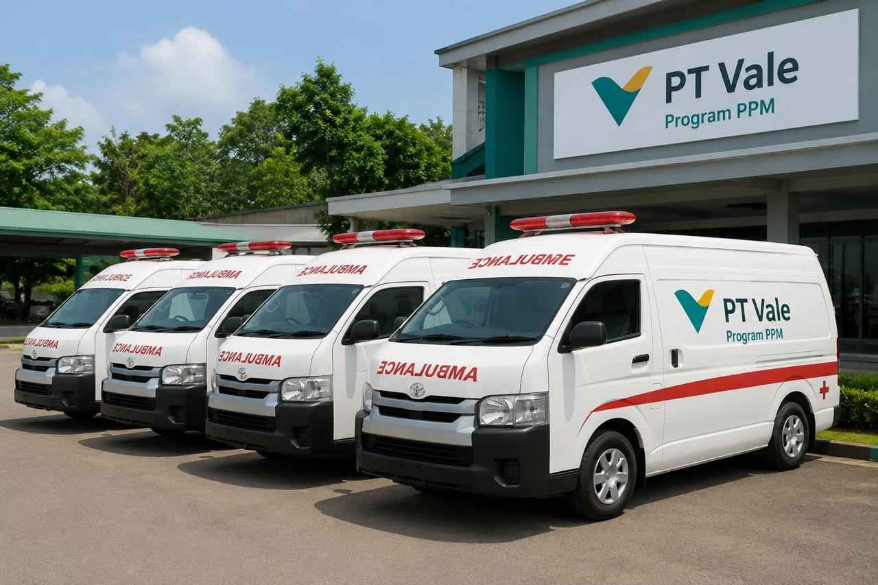 Ilustrasi foto ambulance Program PPM PT Vale. Foto: AI.